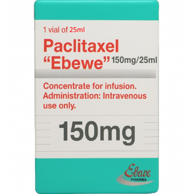 PACLITAXEL EBEWE 150 MG / 25 ML ( PACLITAXEL 6 MG / ML ) CONCENTRATE FOR DILUTION FOR IV INFUSION 25 ML VIAL